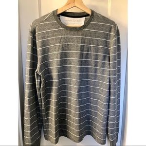 Banana Republic Striped Waffle Knit Crewneck